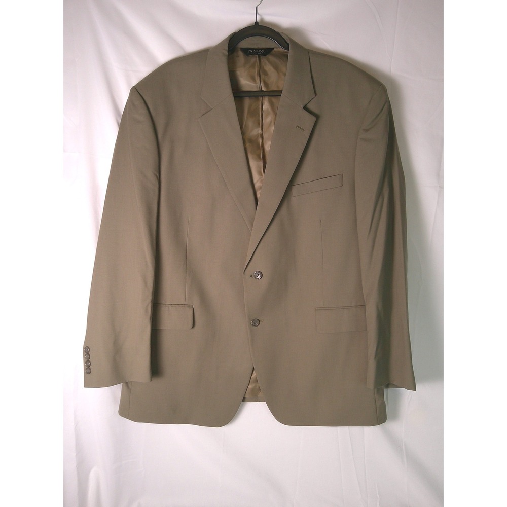 Jos A Bank Men's 48R Wool Blazer Jacket‎ Tan Classic Fit Formal Business